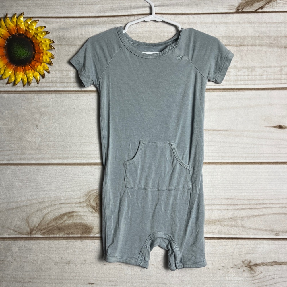 Kyte Baby 4T Bamboo‎ Short Sleeve Romper One Piece Pocket Soft